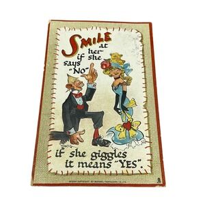 1910 Raphael Tuck Smiles Postcard DWIG Comic Art‎ McGregor Texas Postmark 169